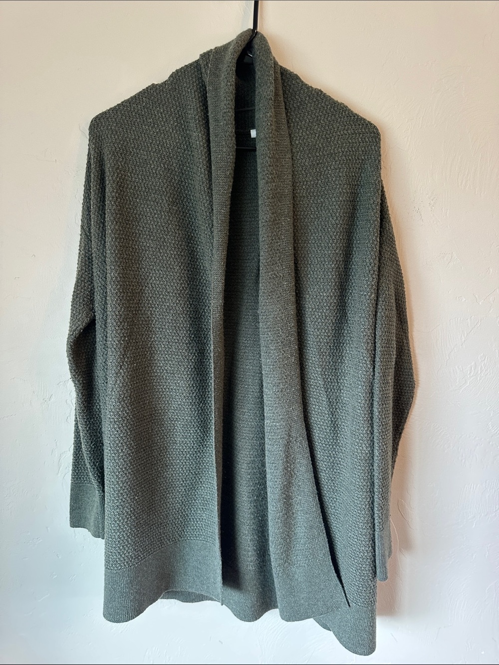 GAP Olive Green Open-Front Shawl Cardigan